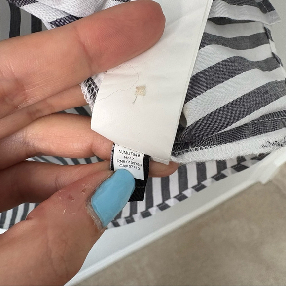 Kate Spade Broome Street Stripe Flutter Sleeve Button Down Short Sleeve Sz Small - Picture 9 of 11